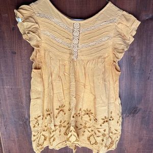 Sunshine Yellow Ruffle Sleeve Top
